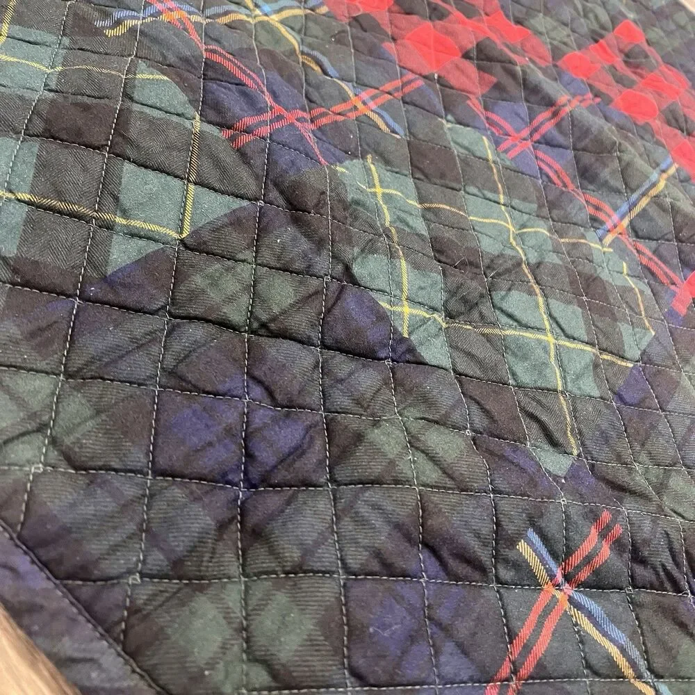 Lauren Ralph Lauren Hadley‎ Quilted Patchwork King Sham 20x36 Green Plaid